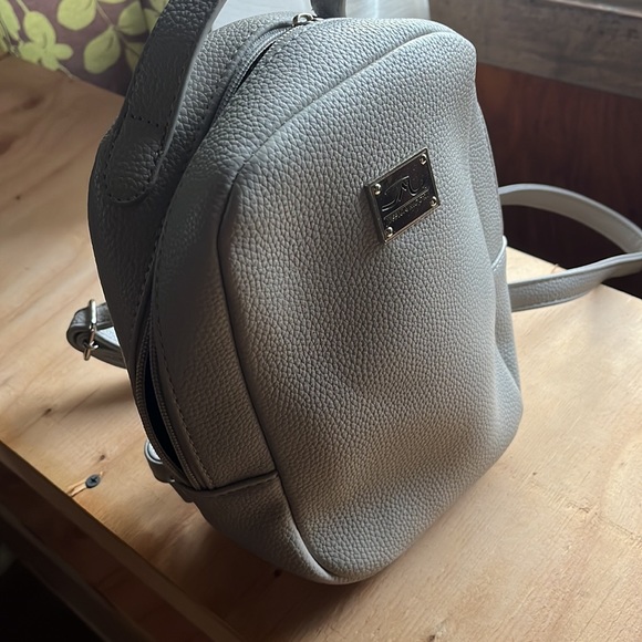 Silver Jessica Moore double strapped mini backpack - Picture 2 of 4